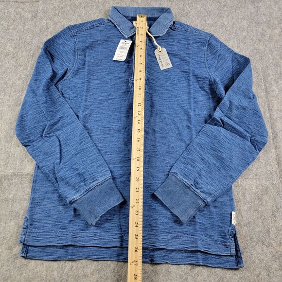 Todd Snyder Medium Indigo Rugby Polo Shirt size XS Blue Long Sleeve NWT $158 - Picture 5 of 13